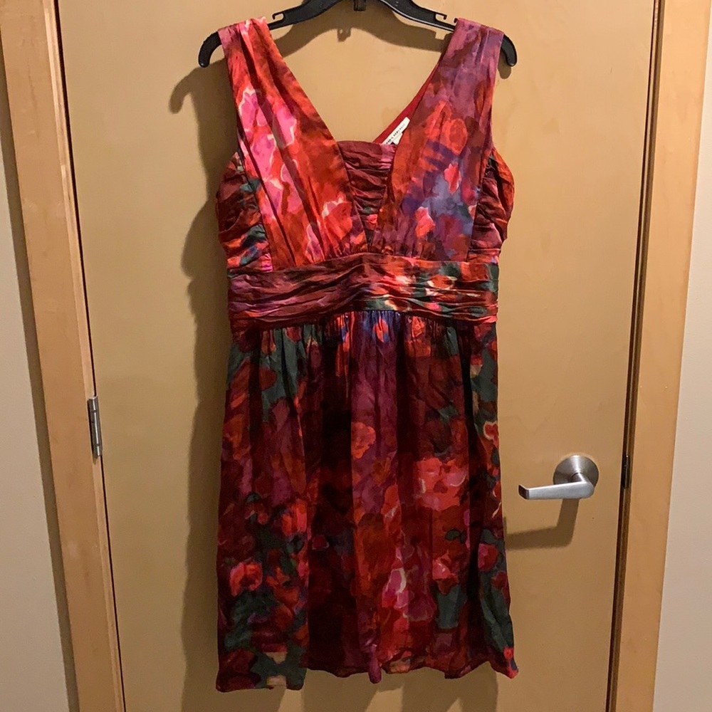 Banana republic mad men silk floral dress